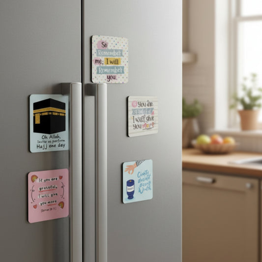 Islamic Fridge magnets - Set of 5 pieces - Each 3x3 inches